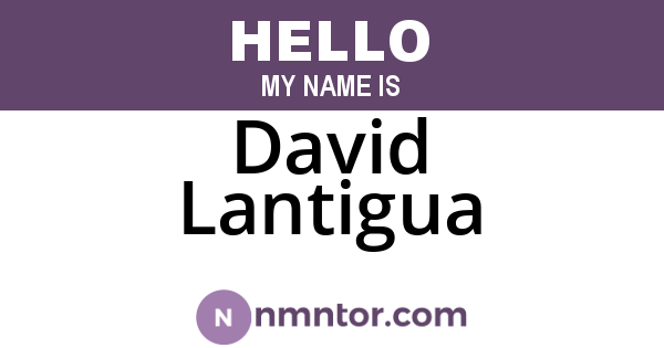 David Lantigua