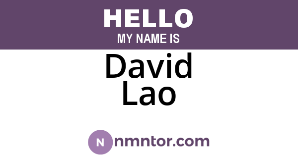 David Lao