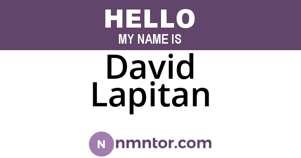 David Lapitan