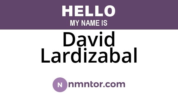 David Lardizabal