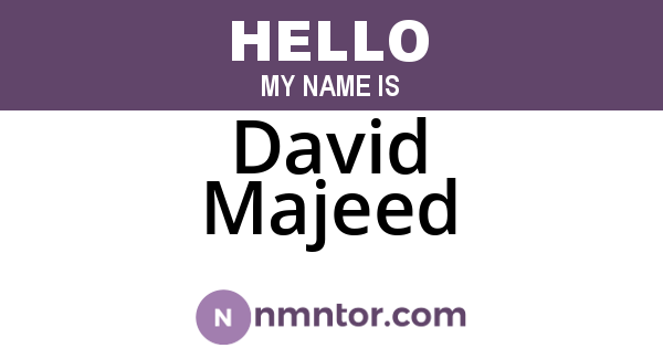 David Majeed