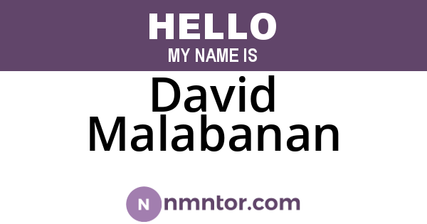 David Malabanan