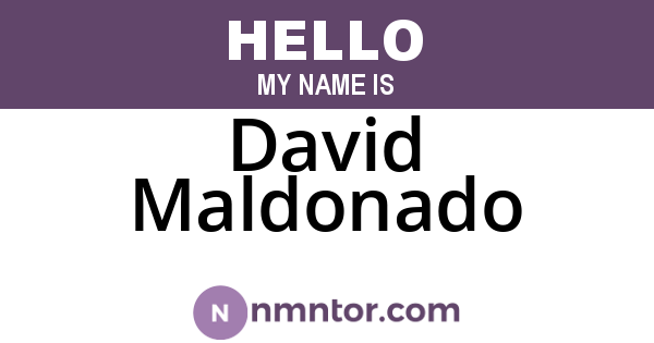 David Maldonado