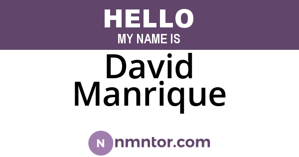 David Manrique