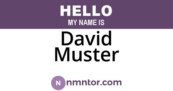 David Muster