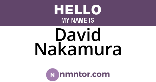 David Nakamura