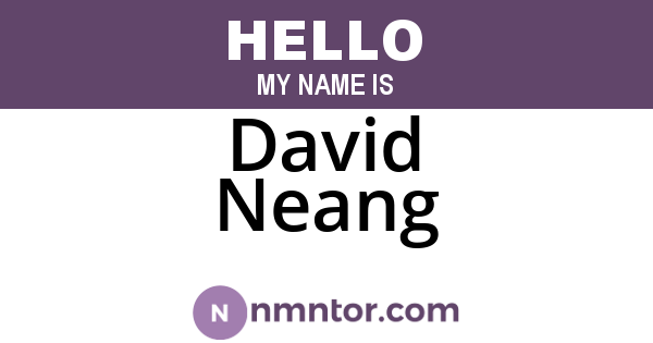 David Neang