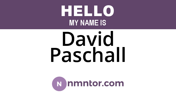David Paschall