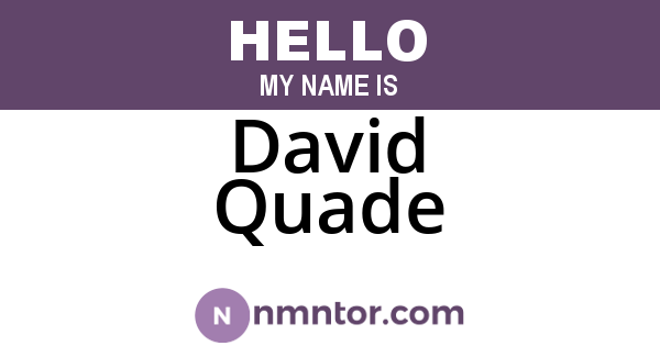 David Quade