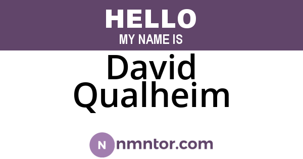 David Qualheim