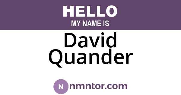 David Quander