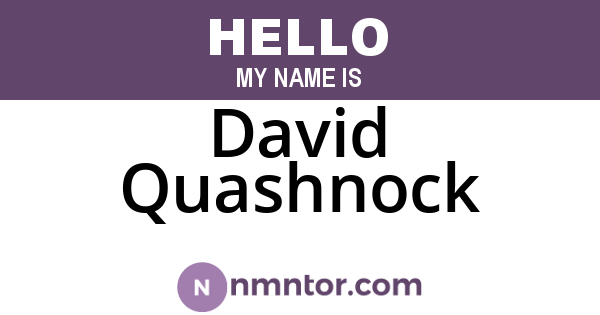 David Quashnock