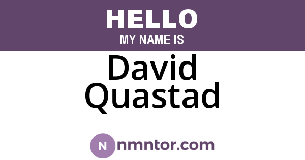 David Quastad