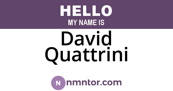 David Quattrini