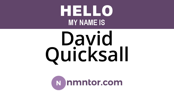 David Quicksall