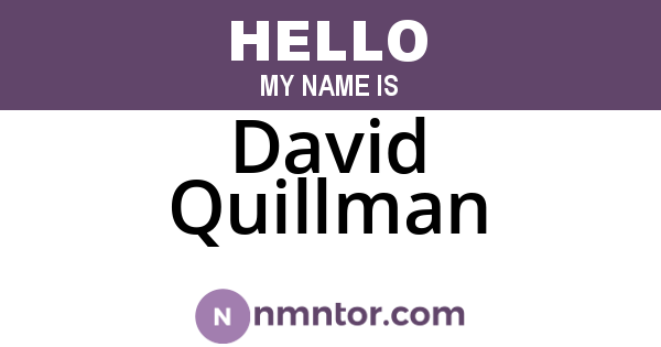 David Quillman