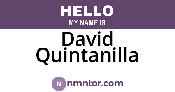 David Quintanilla