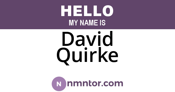 David Quirke
