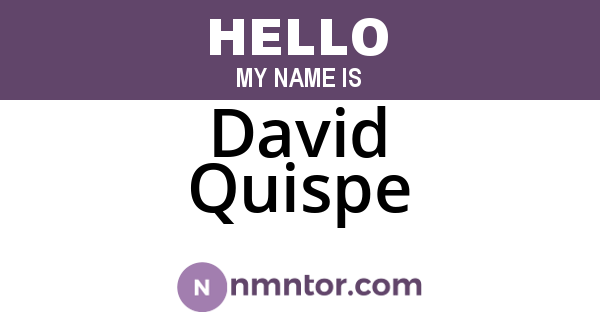David Quispe