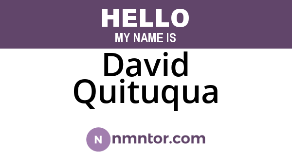 David Quituqua
