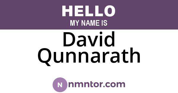 David Qunnarath