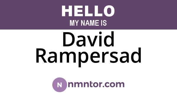 David Rampersad