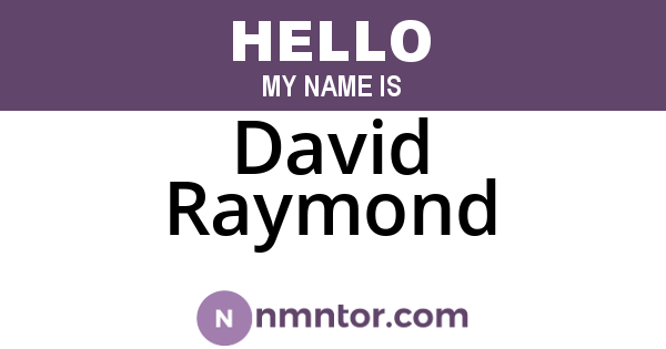 David Raymond