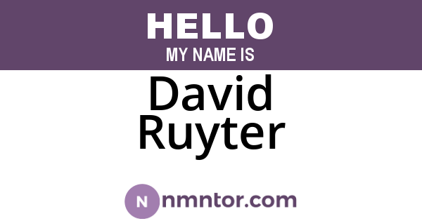 David Ruyter