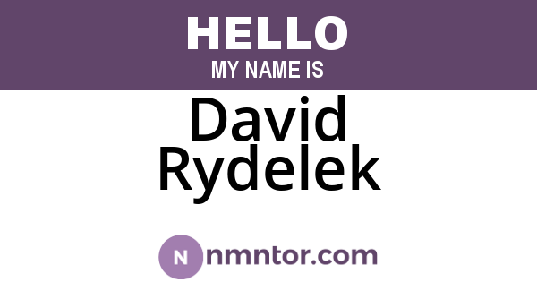 David Rydelek