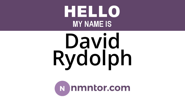 David Rydolph