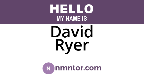 David Ryer