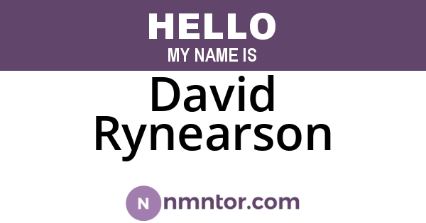 David Rynearson