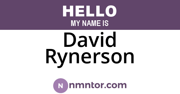 David Rynerson