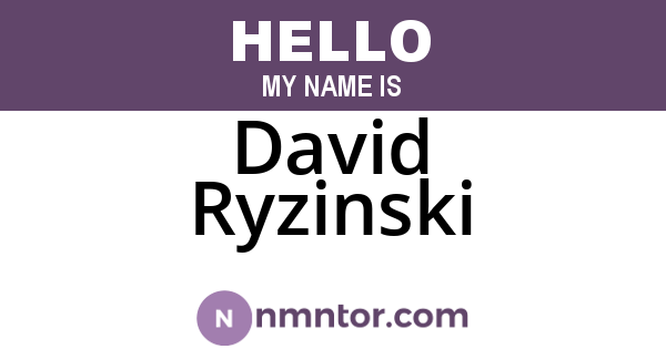 David Ryzinski