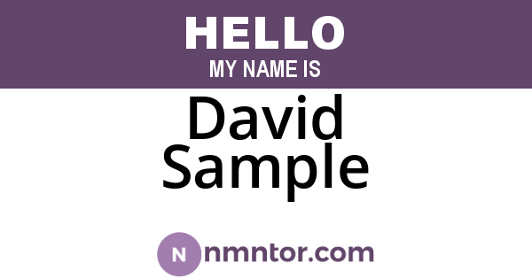 David Sample