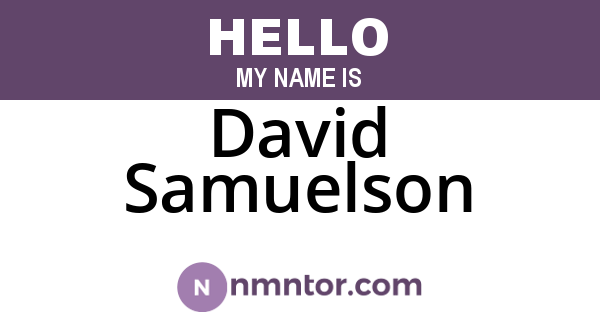 David Samuelson
