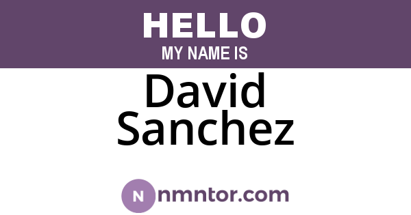David Sanchez