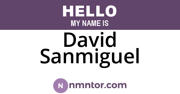 David Sanmiguel