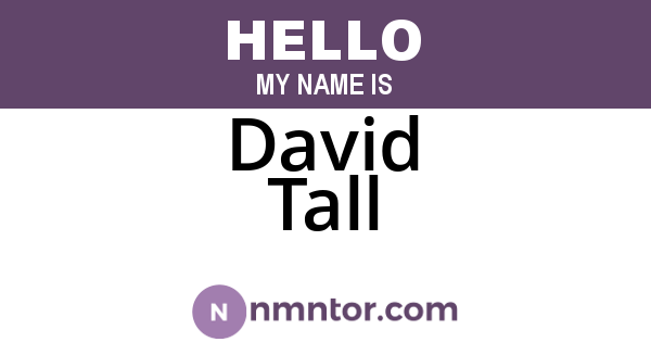 David Tall