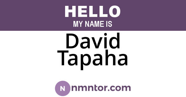 David Tapaha