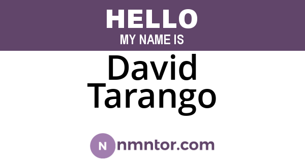 David Tarango