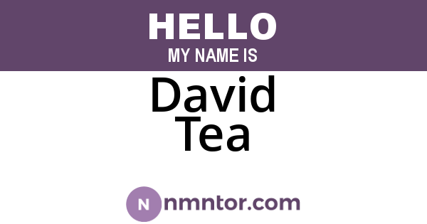 David Tea