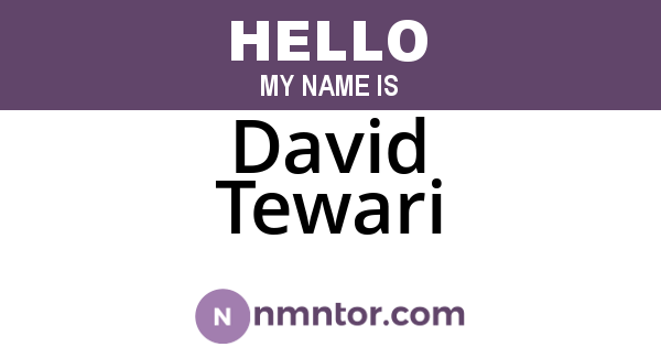 David Tewari