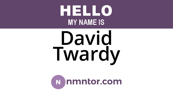 David Twardy