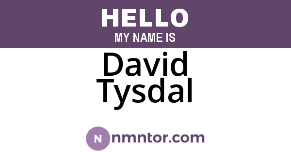 David Tysdal