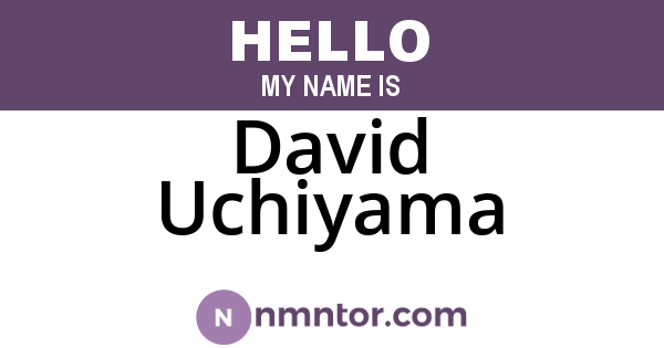 David Uchiyama