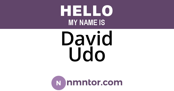 David Udo