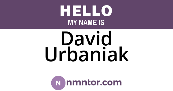 David Urbaniak