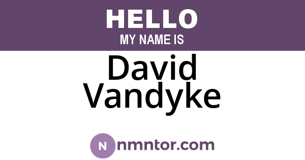 David Vandyke