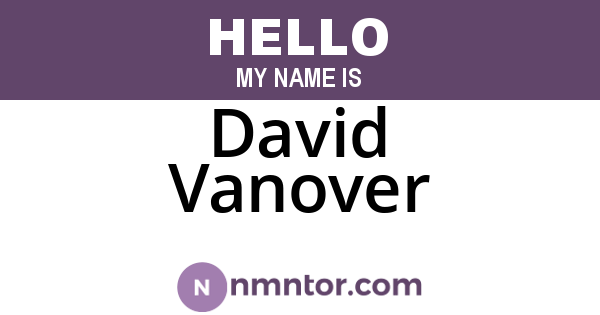 David Vanover